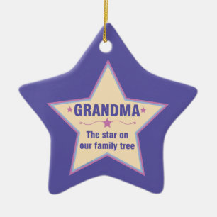 Oma Star Keramik Ornament