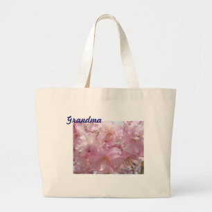 Oma-Tasche Geschenke Pinker Baum Blüten Jumbo Stoffbeutel