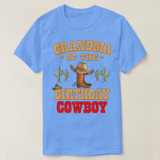 Oma The Birthday Cowboy Themed Birthday Boy T-Shirt (Design vorne)