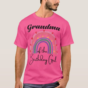 Oma The Birthday Girl Rainbow Boho Birthday T-Shirt