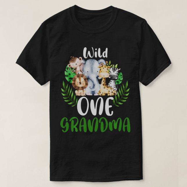 Oma The Wild One Zoo Birthday Safari Jungle T-Shirt (Design vorne)