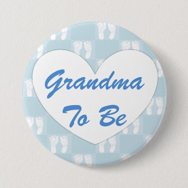 Oma to Be Baby Showbutton Blue Button (Vorderseite)