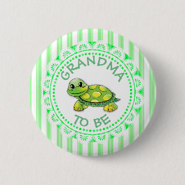 Oma to be Baby Shower Button Schildkröte Thema