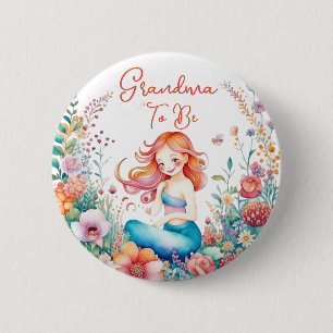 Oma to be Mermaid Baby Shooter Button