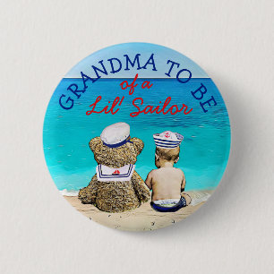 Oma to Be of a Lil'Sailor Baby Shower Button