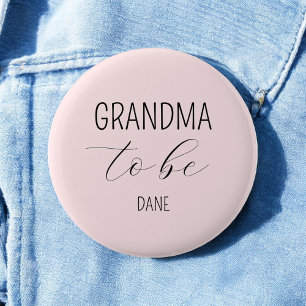 Oma to Be Pink Baby Showknopf Button