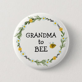 Oma to Bee Baby Dusche Button
