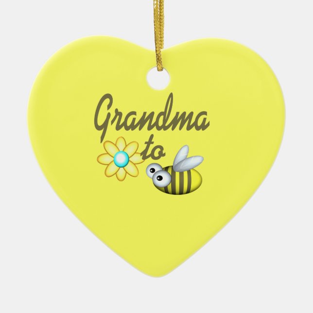 Oma to Bee Keramik Ornament (Vorne)