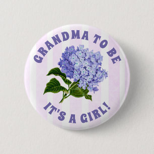 Oma to Lila Lilacs Baby Dusche Button