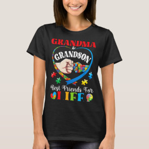 Oma und Enkel beste Freunde fürs Leben Autismus T-Shirt