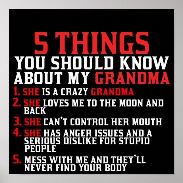 Oma und Großkinder Poster (Vorne)