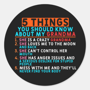 Oma und Großkinder Runder Aufkleber