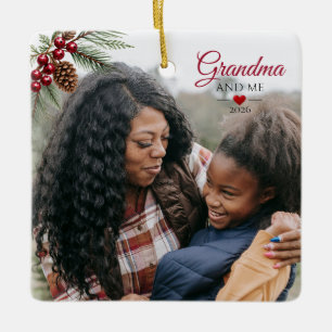 Oma und ich Foto Weihnachten Keramikornament