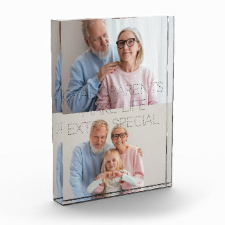 Oma- und Opa-Foto-Block | 2 individuelle Fotos