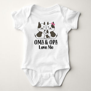 Oma und Opa Liebe Me Großkinder Welpen Baby Strampler