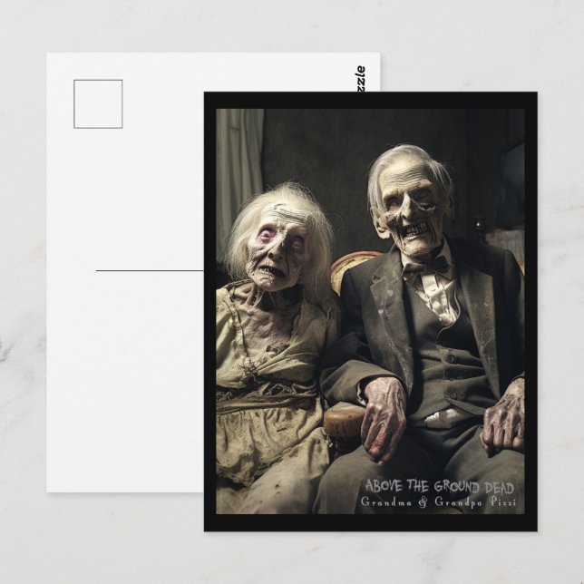 Oma und Opa Pizzi Postkarte (Vorne/Hinten)