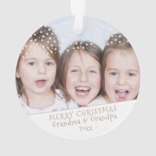 Oma- und Opa-Weihnachtsfoto-Andenken Ornament
