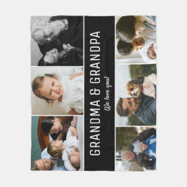 Oma und Opa wir Liebe Sie Foto Collage Fleecedecke
