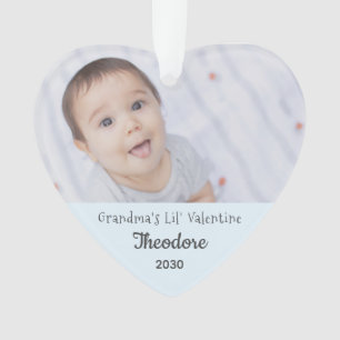 Oma Valentine Grandson Personalisierter Foto Name Ornament