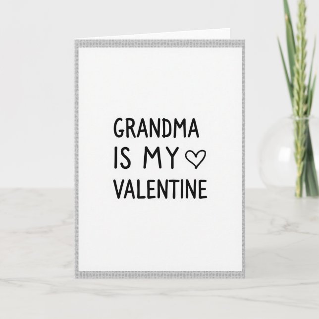 Oma Valentinstag Musterkarte Karte (Vorderseite)