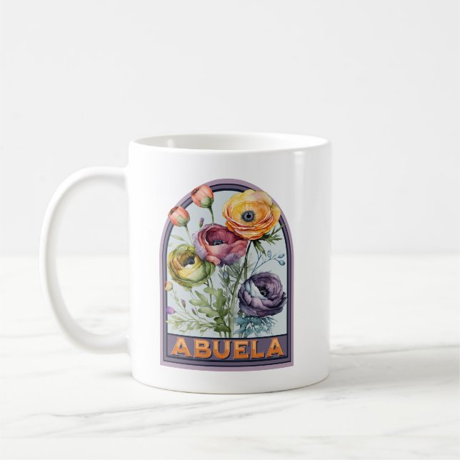 Oma Vintage-Blumen-Großmutter Kaffeetasse (Links)