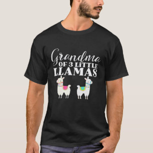 Oma von 3 kleinen Lamas Familien Tierliebe T-Shirt