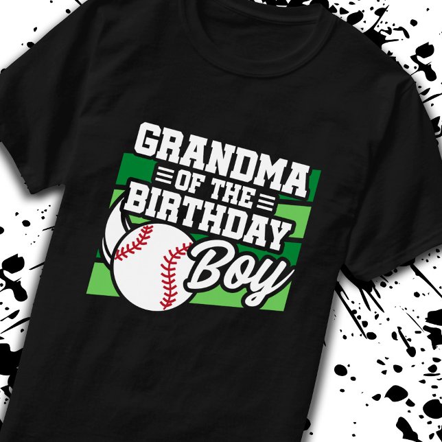 Oma von Birthday Boy Boys Baseball Großmutter T-Shirt (Von Creator hochgeladen)