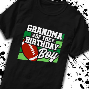 Oma von Birthday Boy Boys Football Großmutter T-Shirt
