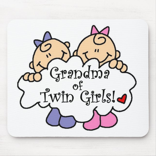 Oma von Twin Girls Tshirts and Gifts Mousepad (Vorne)