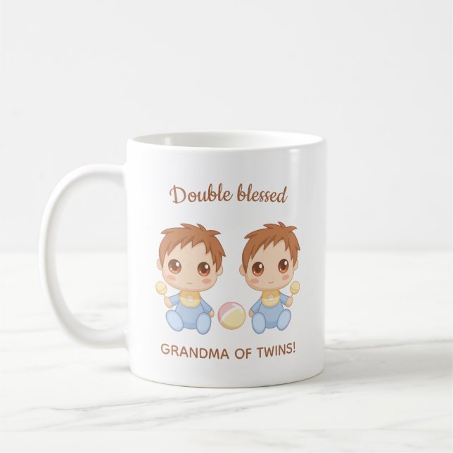 Oma von Twins Baby Boys Kaffeetasse (Links)