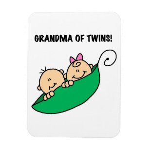 Oma von Twins Geschenke Magnet