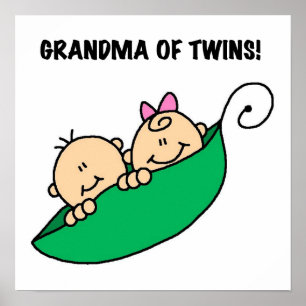 Oma von Twins Geschenke Poster