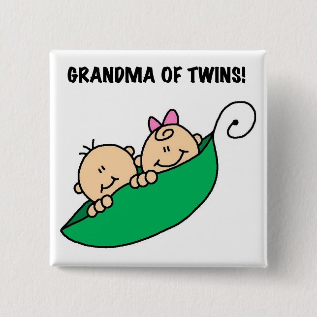 Oma von Twins Peas in a Pod Tshirts and Gifts Button (Vorderseite)