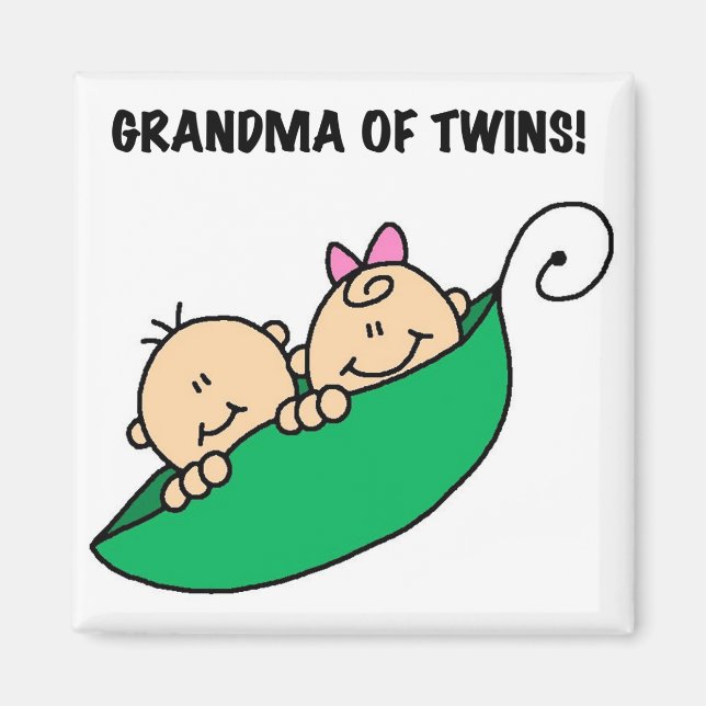 Oma von Twins Peas in a Pod Tshirts and Gifts Magnet (Vorne)