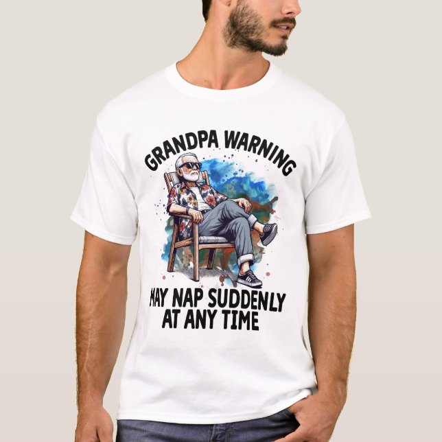 Oma Warning May Nickerchen plötzlich Funny Quotes T-Shirt (Vorderseite)