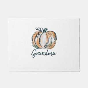 Oma Watercolor Pumpkin Fall Erntedank Hallo Fußmatte