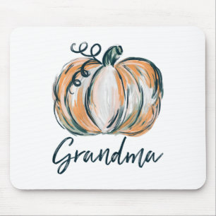 Oma Watercolor Pumpkin Fall Erntedank Hallo Mousepad