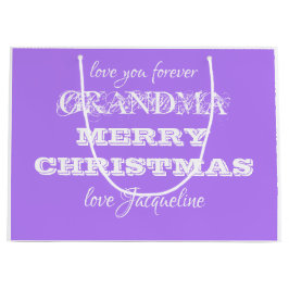 Oma Weihnachten Personalisierter Name Lila Große Geschenktüte