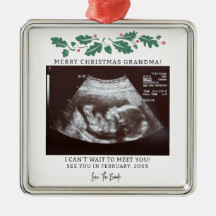 Oma Weihnachten Schwangerschaft Ultraschall Urlaub Ornament Aus Metall