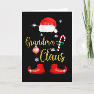 Oma Weihnachtsmann Lustige Familien-Weihnachts-PJs Karte