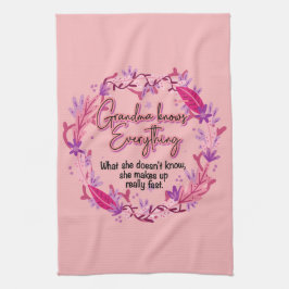 Oma weiß alles geschirrtuch