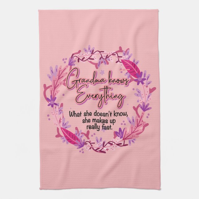 Oma weiß alles geschirrtuch (Vertikal)