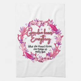 Oma weiß alles geschirrtuch