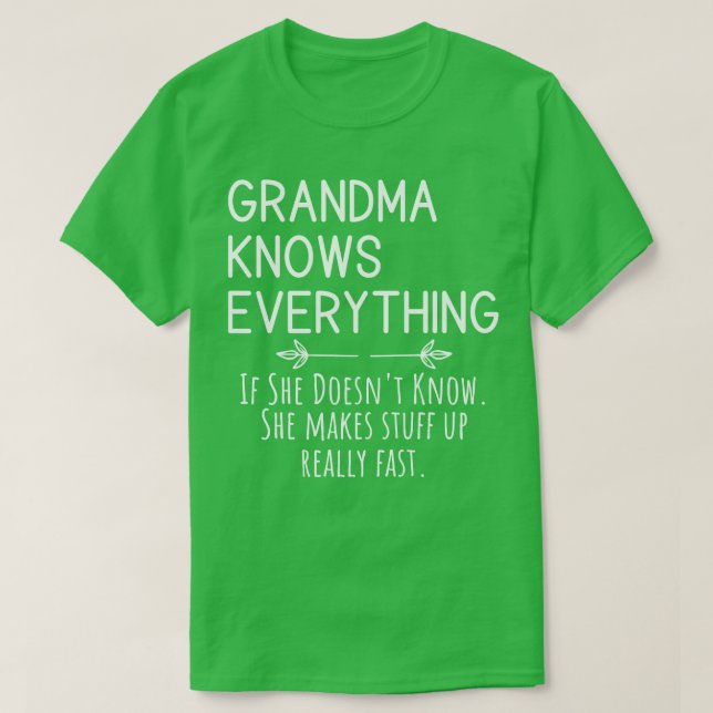 Oma weiß alles T-Shirt (Design vorne)