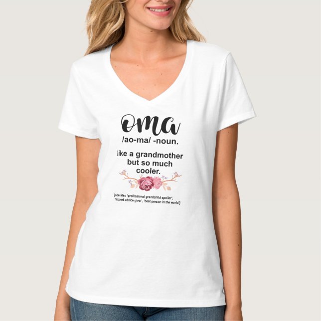 Oma wie eine Großmutter, aber Cooler Niedlich  T-Shirt (Vorderseite)