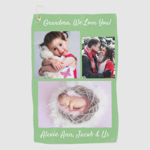 Oma Wir Liebe dich! DIY Messages & Fotos, Sage Golfhandtuch