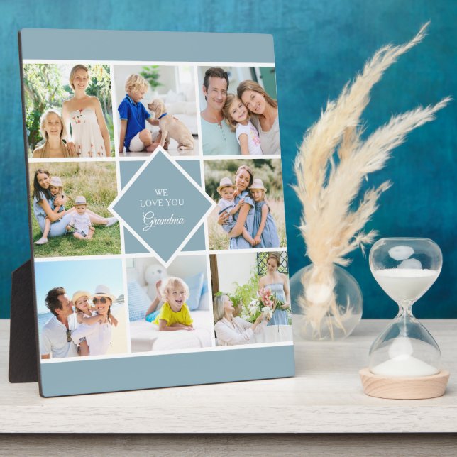 Oma Wir Liebe Sie 8 Foto Collage Plaque Fotoplatte (Seite)