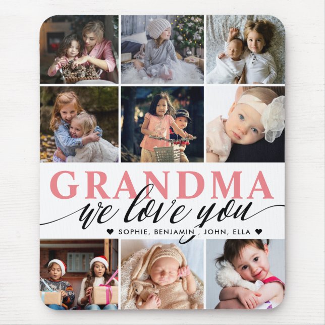 Oma wir Liebe Sie FotoCollage Mousepad (Vorne)