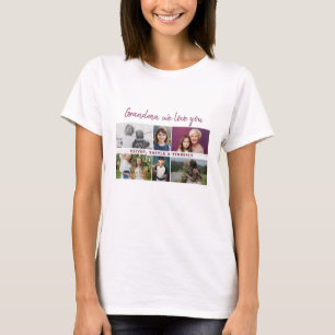 Oma, wir Liebe Sie Großkinder 6 FotoCollage T-Shirt