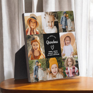 Oma wir Liebe Sie Herz Moderne FotoCollage Fotoplatte